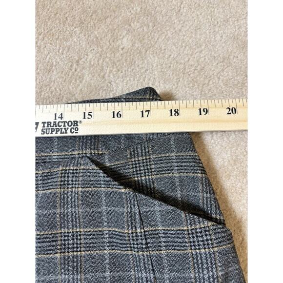 Tribal Plaid Black Gray Plaid Skort 16W - Picture 3 of 5
